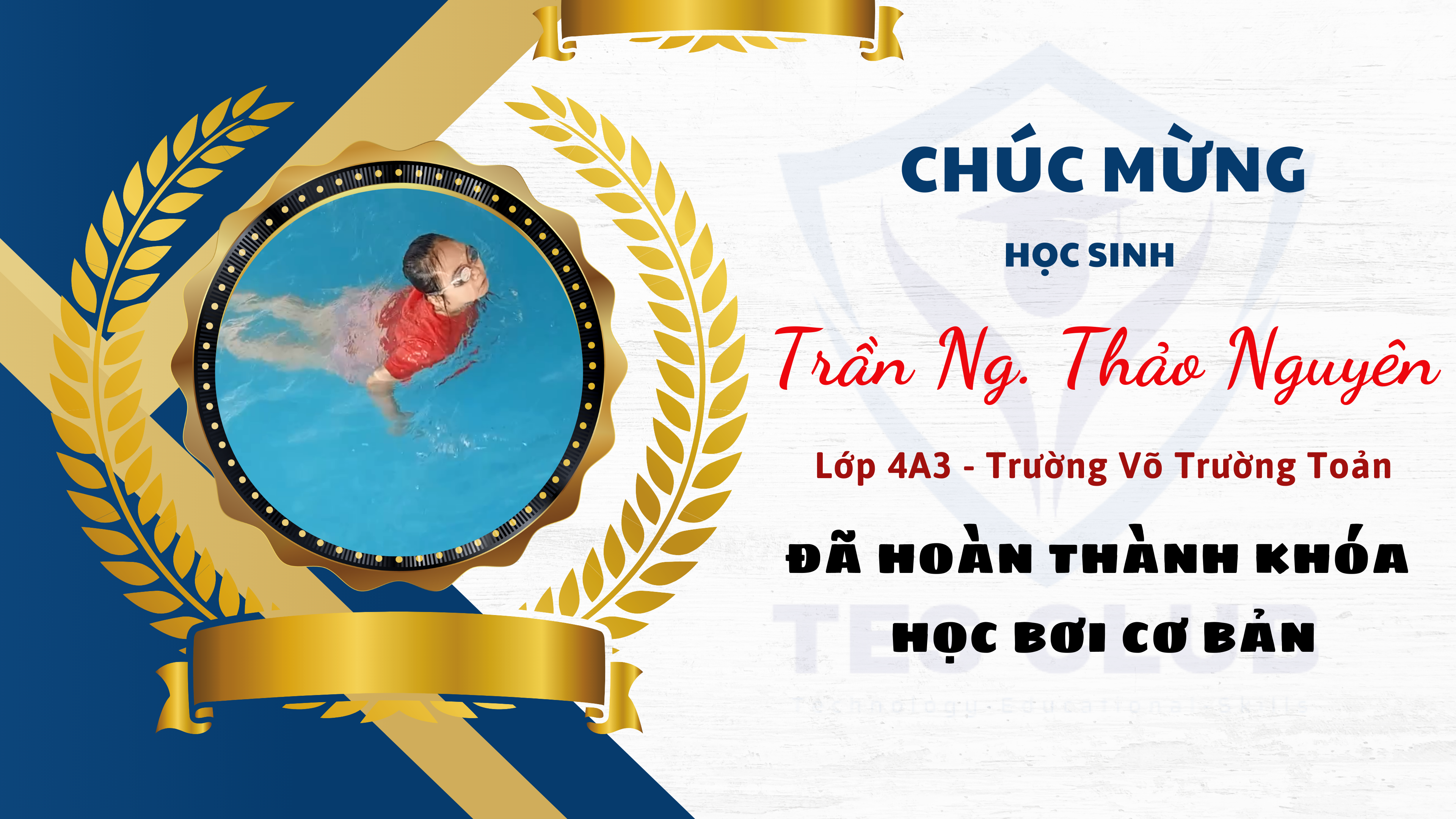 Em Trần Nguyễn Thảo Nguyên, lớp AA3, TH Võ Trường Toản